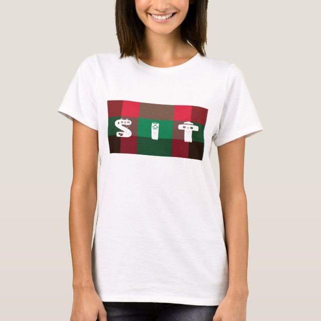 Det skotska Royalet Checkered Tartan Play with Tex Tee Shirt (Framsida)