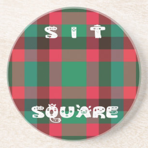Det skotska Royalet Checkered Tartan Play with Tex Underlägg Sandsten