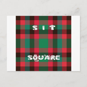 Det skotska Royalet Checkered Tartan Play with Tex Vykort