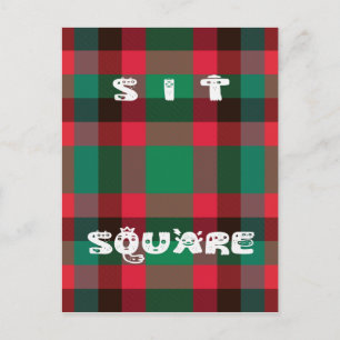 Det skotska Royalet Checkered Tartan Play with Tex Vykort