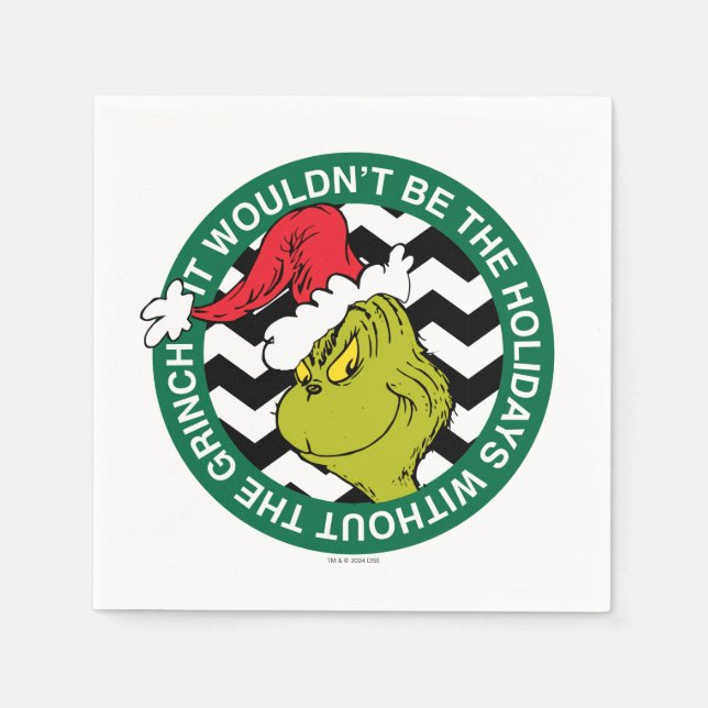 Det skulle inte vara Helgdagarna utan Grinch Pappersservett (Framsidan)