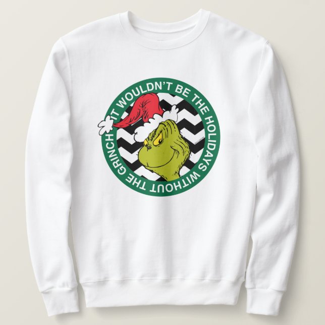 Det skulle inte vara semestern utan Grinch Lång Ärmad Tröja (Design framsida)