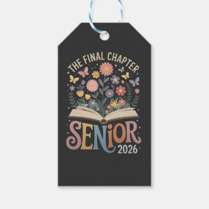 Det slutliga kapitlet Senior 2026 Studenten Blomma Presentetikett