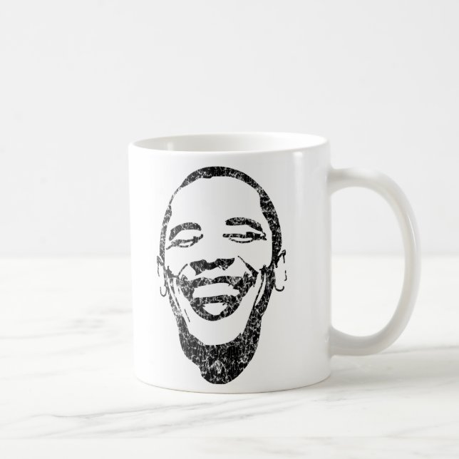 Det smittsamma leendet röstar den Obama muggen Kaffemugg (Höger)