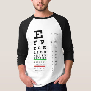 Det Snellen ögat kartlägger 3/4 sleeveRaglan T-shirt