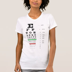 Det Snellen ögat kartlägger den liten och nätt T-shirt