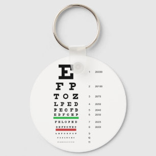 Det Snellen ögat kartlägger Keychain Nyckelring