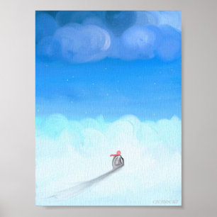 Det snöig långt poster