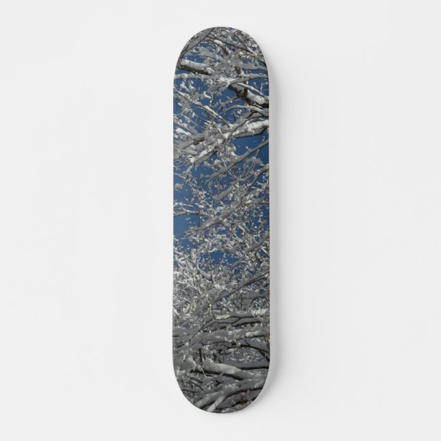 Det snöig träd stiger ombord skateboard bräda 19,5 cm (Framsida)