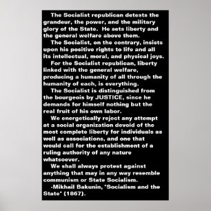 Det socialistiska.. Bakunin-citatet poster