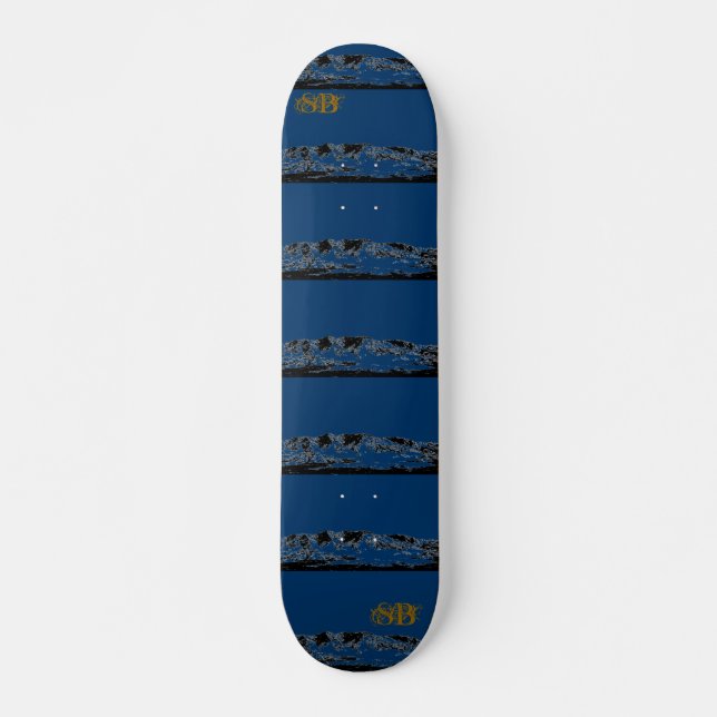 Det södra Butteblåttberg stiger ombord Old School Skateboard Bräda 21,6 Cm (Framsida)