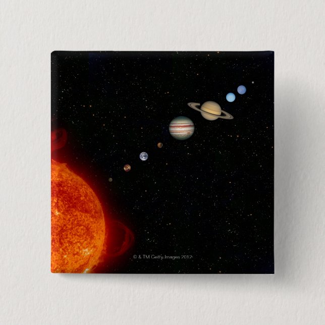 Det sol- systemet 2 knapp (Framsida)