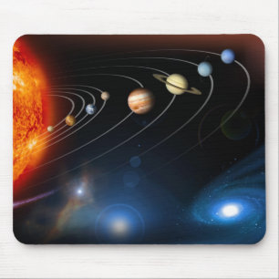Det sol- systemet och det okända Mousepad Musmatta