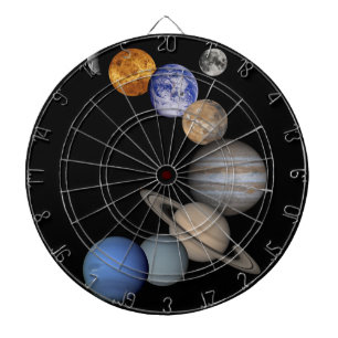 Det sol- systemet spänner våra planet darttavla