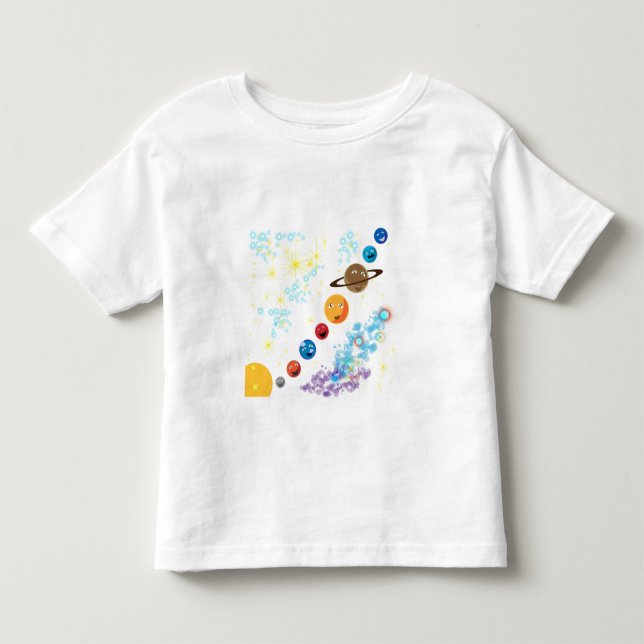 Det sol- systemet t-shirt (Framsida)