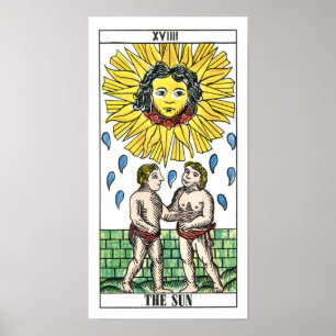 Det solTarot kortet Poster