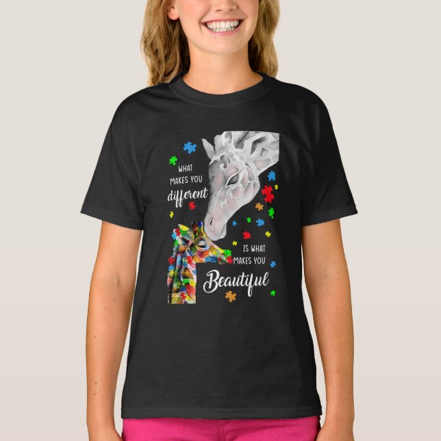 Det som gör dig annorlunda gör dig vacker t shirt (Framsida)