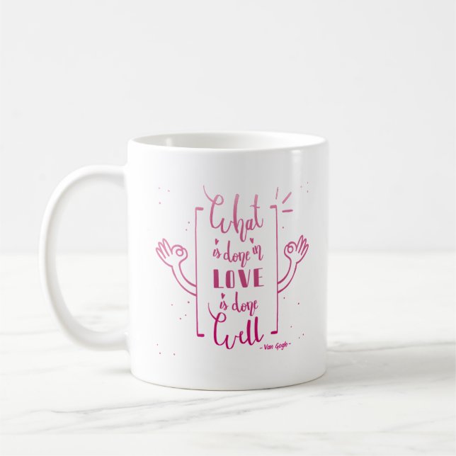 DET SOM GÖRS I KÄRLEK GÖRS VÄL KAFFEMUGG (Vänster)