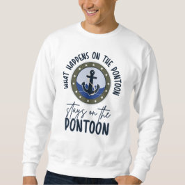 Det som händer på punkten stannar kvar på punkten lång ärmad tröja