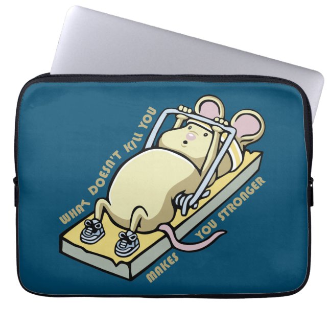 Det som inte dödar dig gör dig starkare laptop fodral (Framsidan)