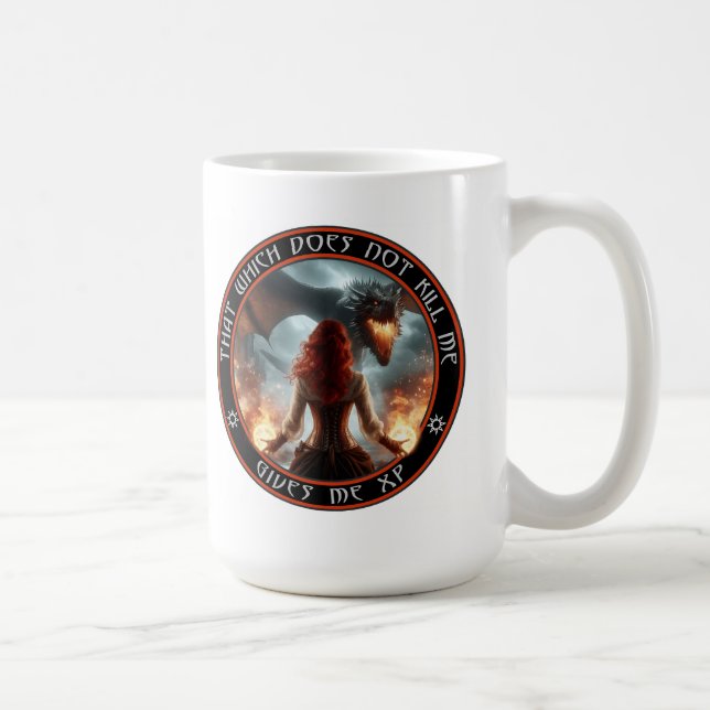 Det som inte dödar mig ger mig XP Kaffemugg (Höger)