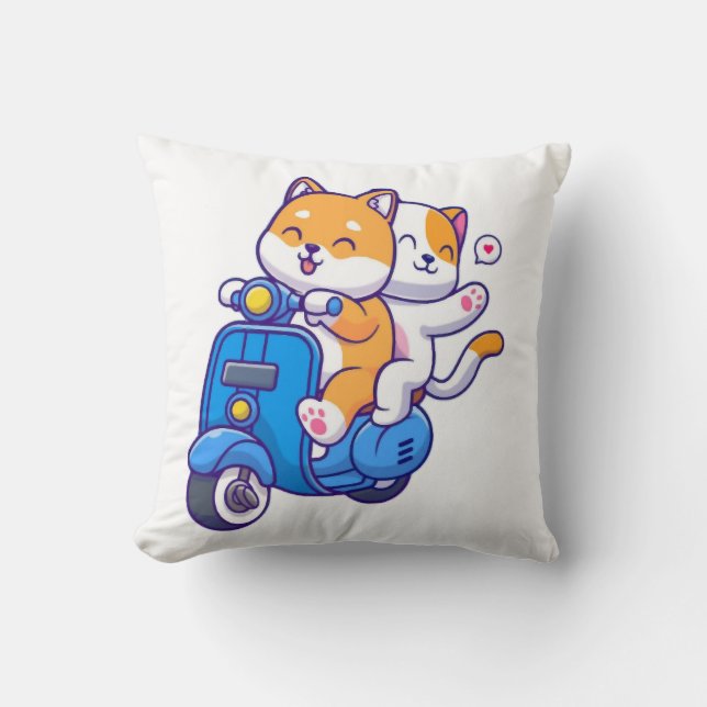Det söta Shiba-paret Kudde (Framsida)