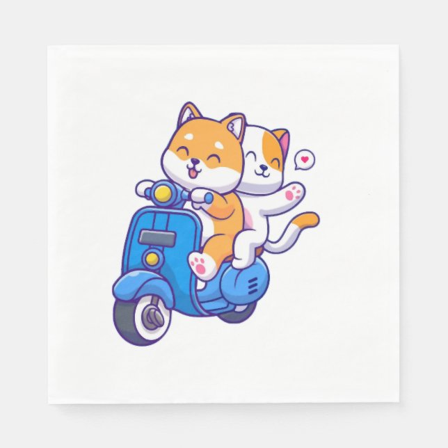 Det söta Shiba-paret Pappersservett (Framsidan)