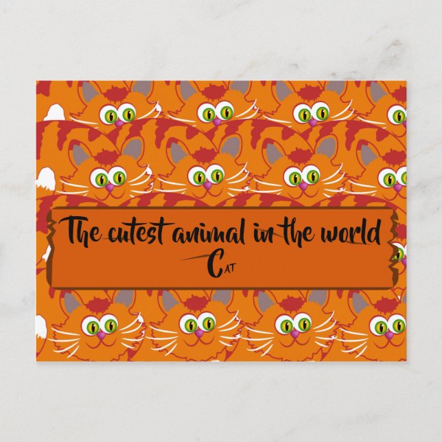 Det sötaste djuret i världen vykort (Framsida)
