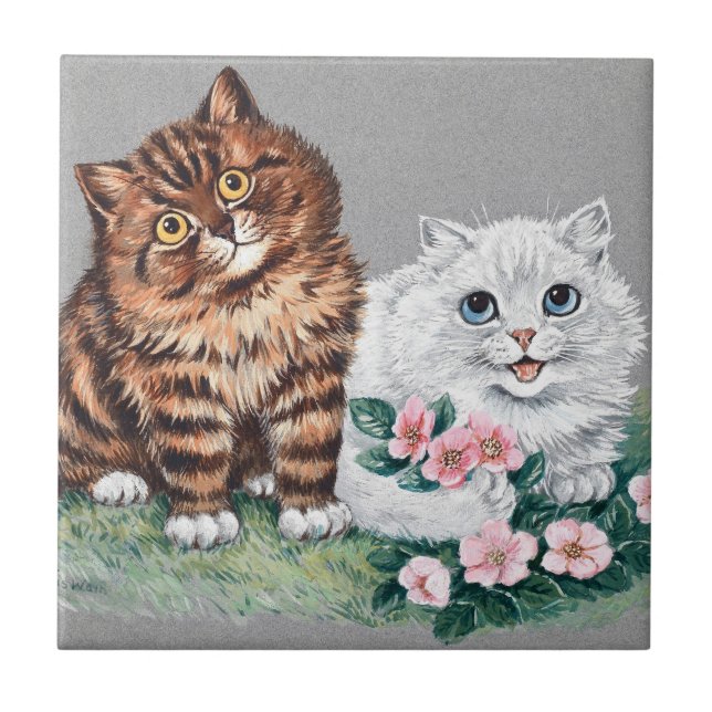 Det sötaste Pair, Louis Wain Kakelplatta (Framsidan)