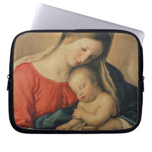 Det sova Kristusbarnet (olja på kanfas) Laptop Sleeve