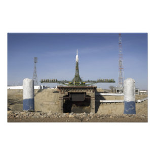 Det Soyuz raket resas upp in i placerar Fototryck