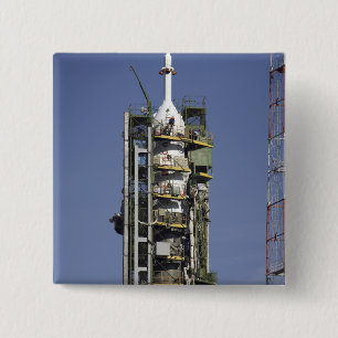 Det Soyuz raket resas upp in i placerar Knapp