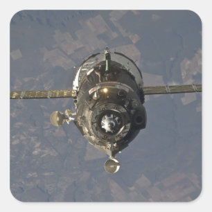 Det Soyuz TMA-19 rymdskepp 3 Fyrkantigt Klistermärke