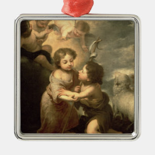 Det spädbarnKristus och Johnet The Baptist Julgransprydnad Metall