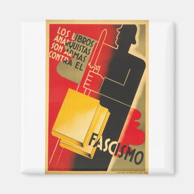 Det spanska civila Krig-anarkistiska Sällsyntet/Fa Magnet (Framsidan)