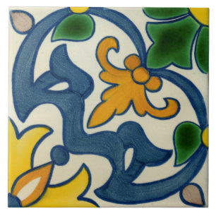 Det spanska dekorativa keramiska fotoet belägger kakelplatta