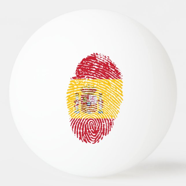 Det spanska handlag identifierar med fingeravtryck pingisboll (Framsidan)