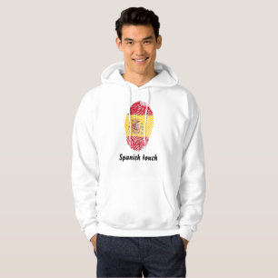 Det spanska handlag identifierar med fingeravtryck sweatshirt