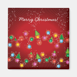 Det Sparkling mini- X'mas träd tänder gåvamagne Magnet