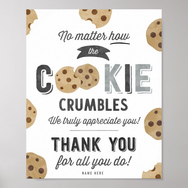 Det spelar ingen roll hur cookie krumbles signerar poster (Framsidan)