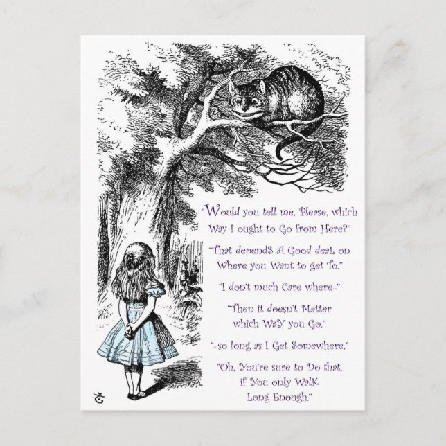 Det spelar ingen roll på vilket sätt du går vykort (Framsida)