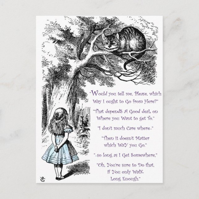 Det spelar ingen roll på vilket sätt du går vykort (Framsida)