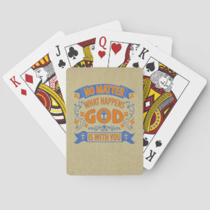 Det spelar ingen roll vad som händer Gud med dig p Casinokort