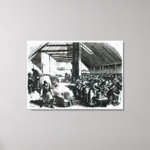 Det Spitalfields soppakök, 1867 Canvastryck