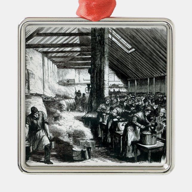 Det Spitalfields soppakök, 1867 Julgransprydnad Metall (Framsidan)