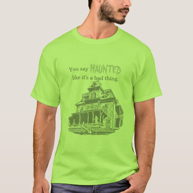 Det spökade huset skissar t shirt (Framsida)