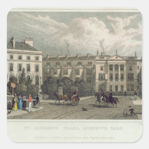 Det St Andrews stället, regenter parkerar, 1828 Fyrkantigt Klistermärke