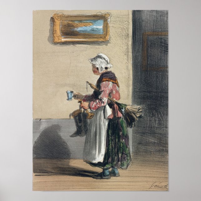 Det Städning Dam från "Les Femmes de Paris" Poster (Framsidan)