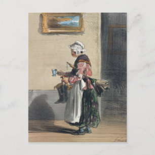 Det Städning Dam från "Les Femmes de Paris" Vykort