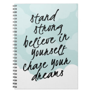 Det starka stativ, är dig det Motivational Anteckningsbok Med Spiral